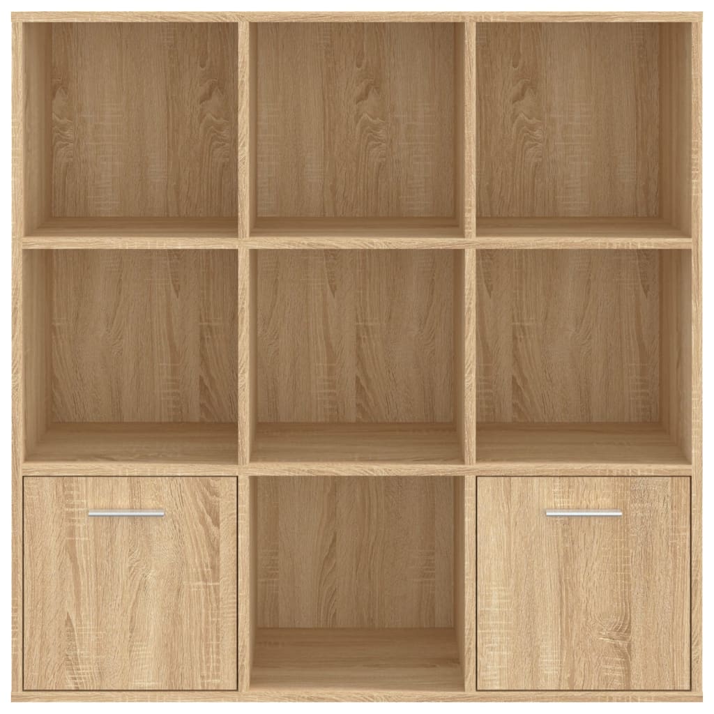 Boekenkast 98x30x98 cm eikenkleurig