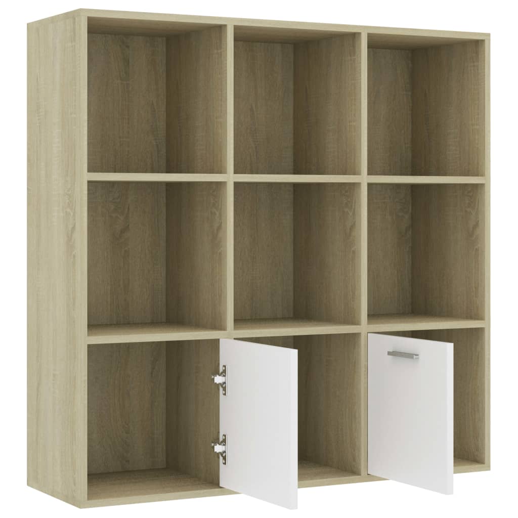 Boekenkast 98x30x98 cm eikenkleurig