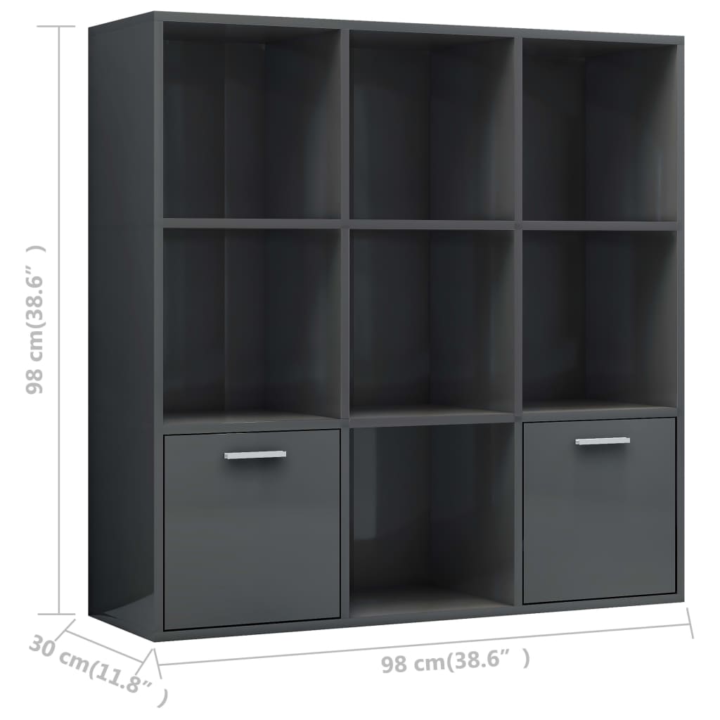 Boekenkast 98x30x98 cm eikenkleurig