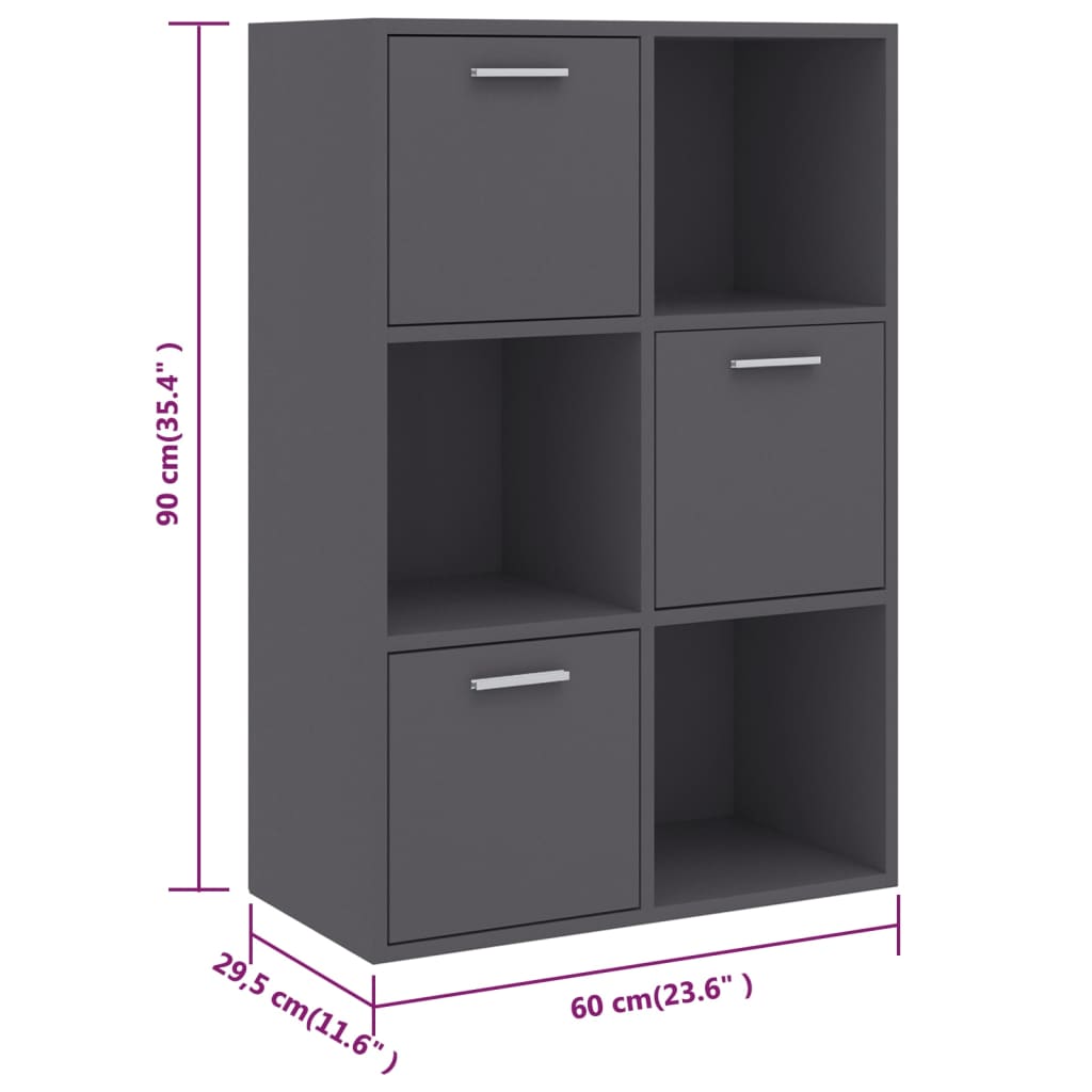 Meuble de rangement 60x29,5x90 cm bois fini