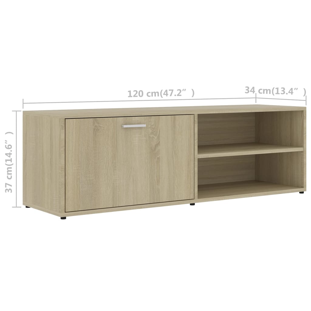 Tv-meubel 120x34x37 cm bewerkt hout