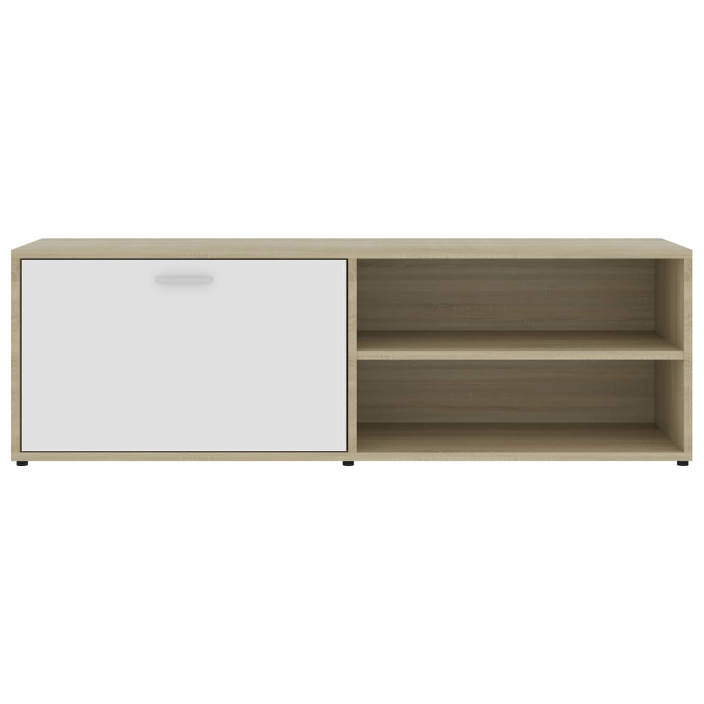 Meuble TV 120x34x37 cm en bois travaillé