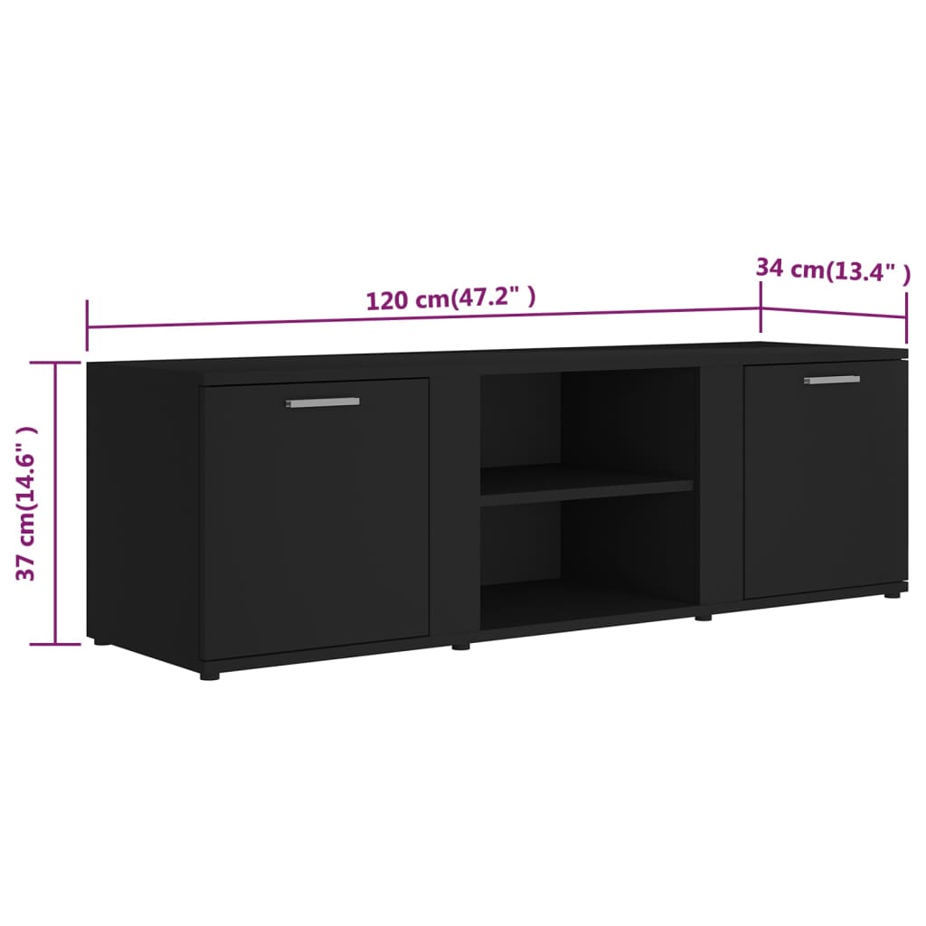 Tv-meubel 120x34x37 cm bewerkt hout