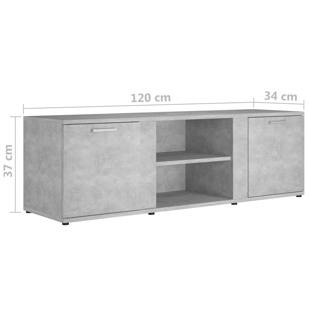 Tv-meubel 120x34x37 cm bewerkt hout artisanaal eikenkleur