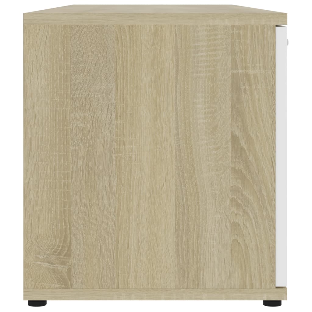 Meuble TV 120x34x37 cm en bois travaillé