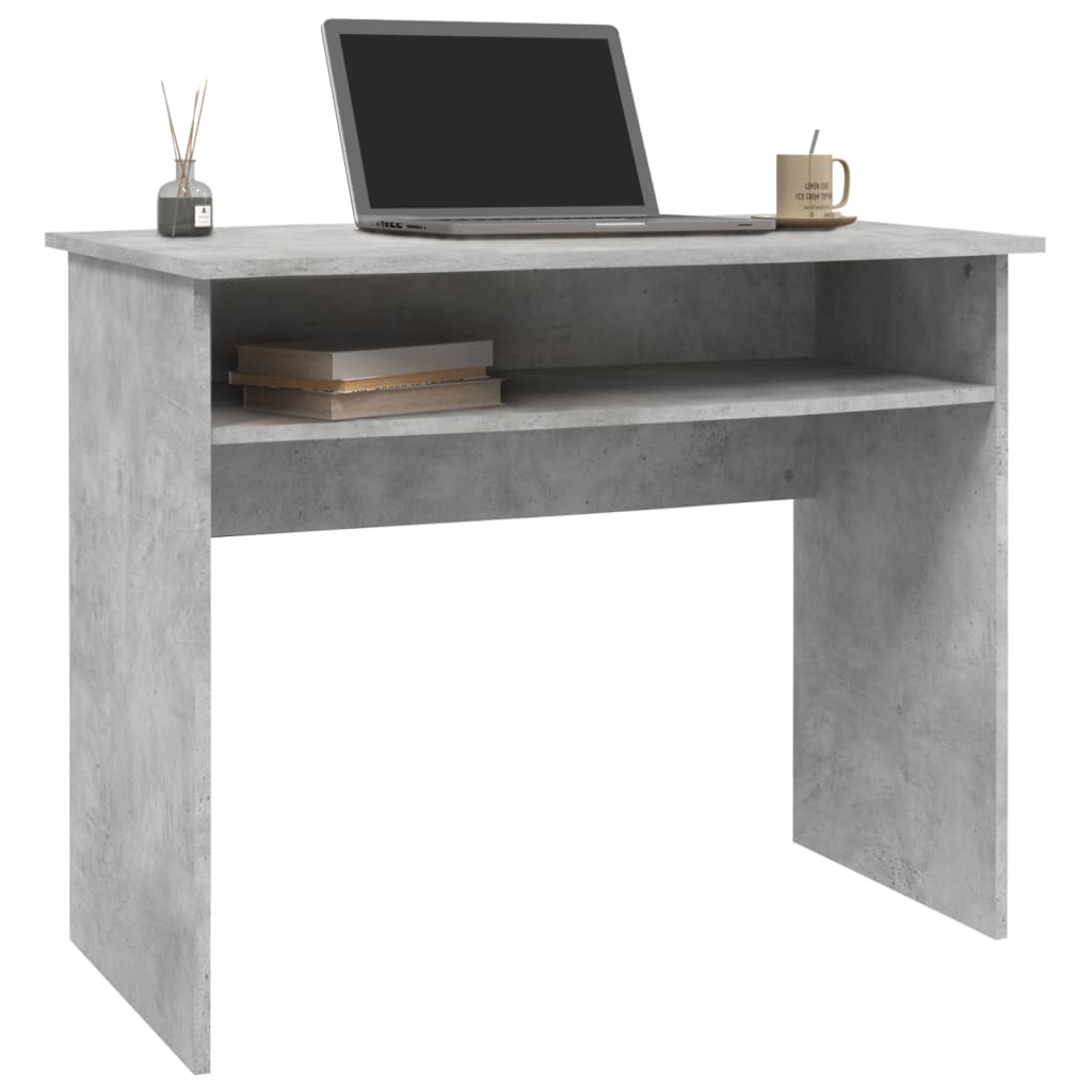 Bureau 90x50x74 cm bewerkt hout eikenkleurig