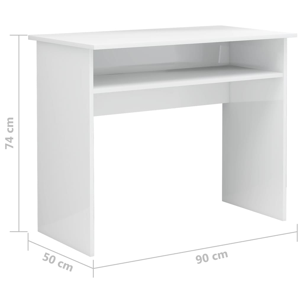 Bureau 90x50x74 cm bewerkt hout eikenkleurig