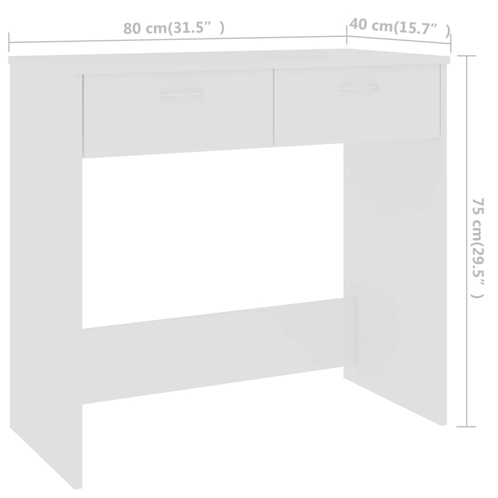 Bureau 80x40x75 cm bewerkt hout