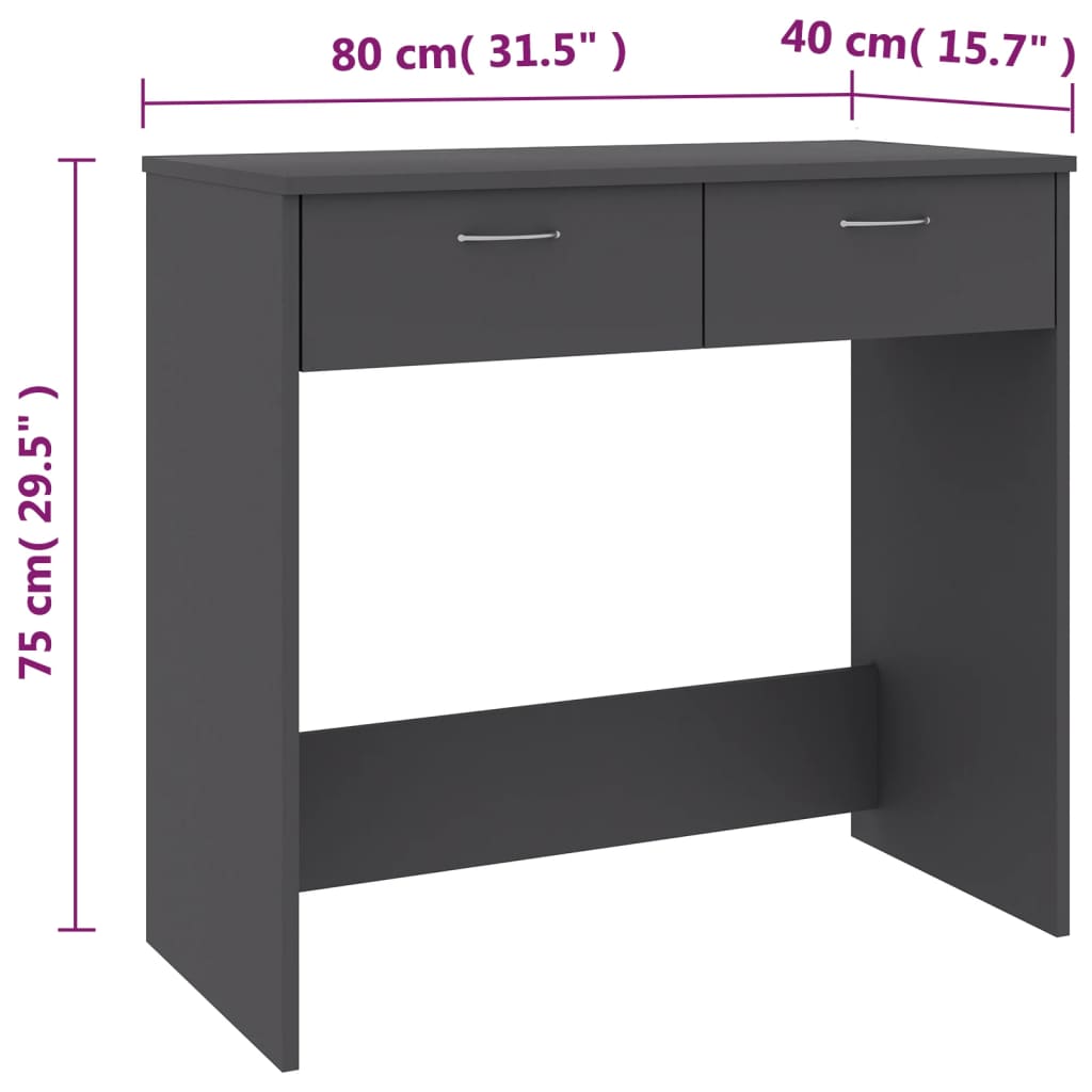 Bureau 80x40x75 cm bewerkt hout