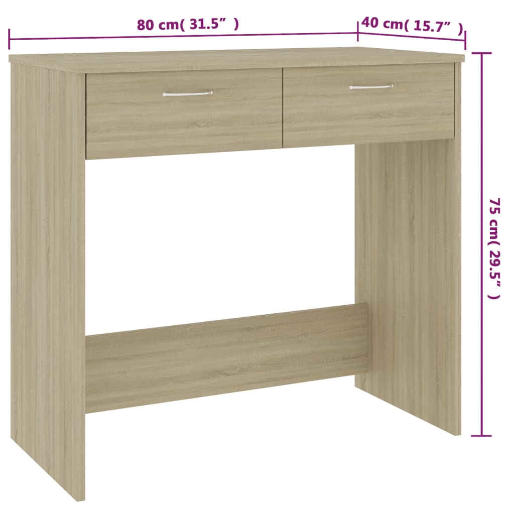 Bureau 80x40x75 cm bewerkt hout