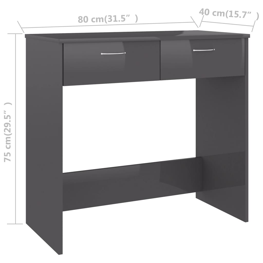 Bureau 80x40x75 cm bewerkt hout