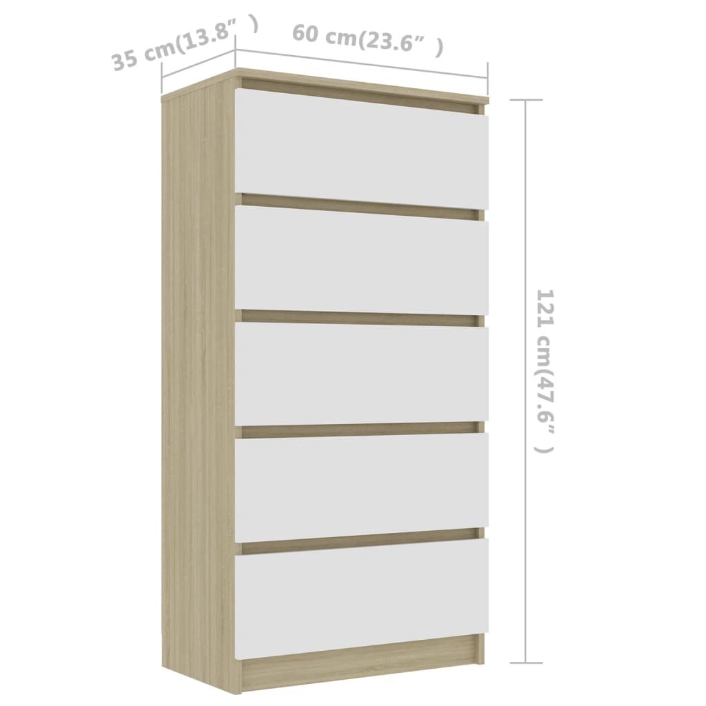 Ladekast 60x35x121 cm bewerkt hout grijs