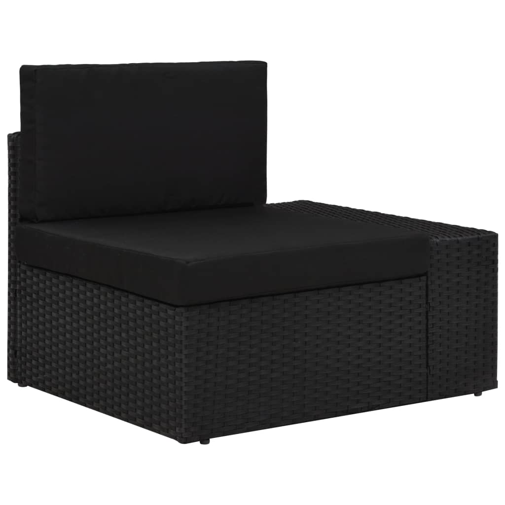 Tweezitsbank sectioneel poly rattan