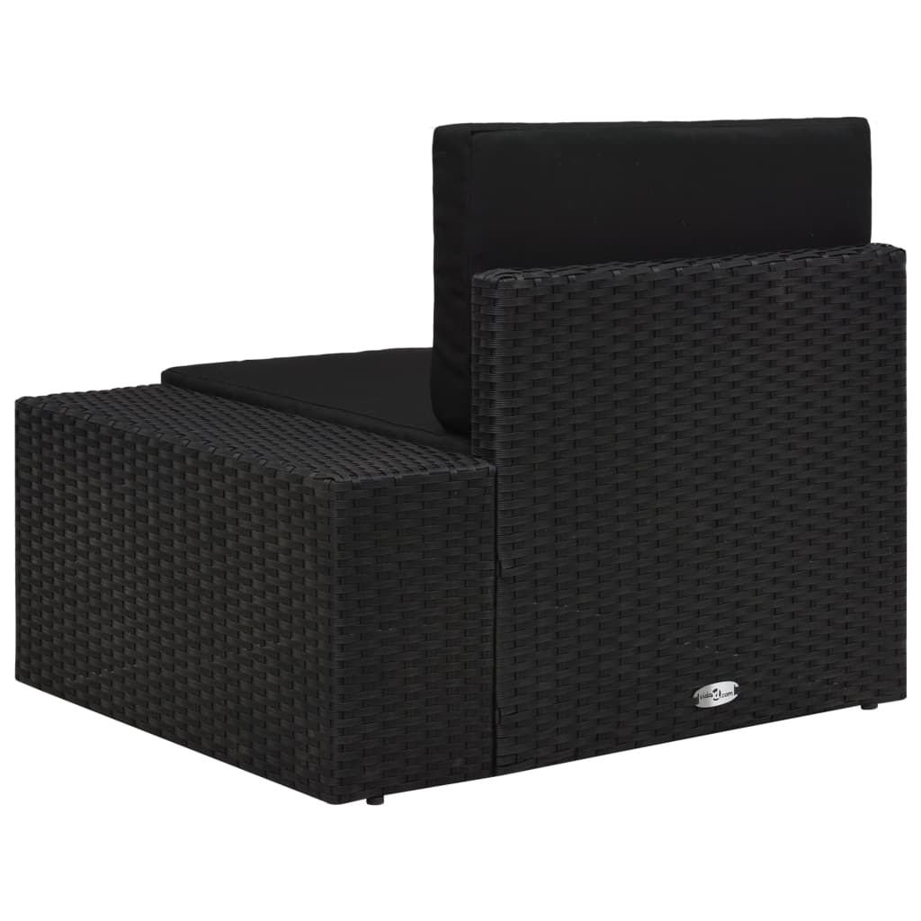 Tweezitsbank sectioneel poly rattan