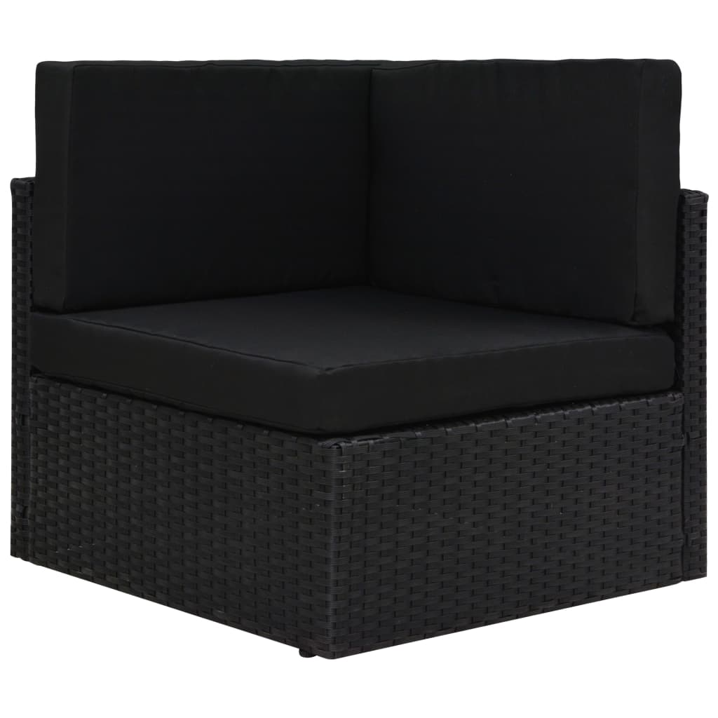 Tweezitsbank sectioneel poly rattan