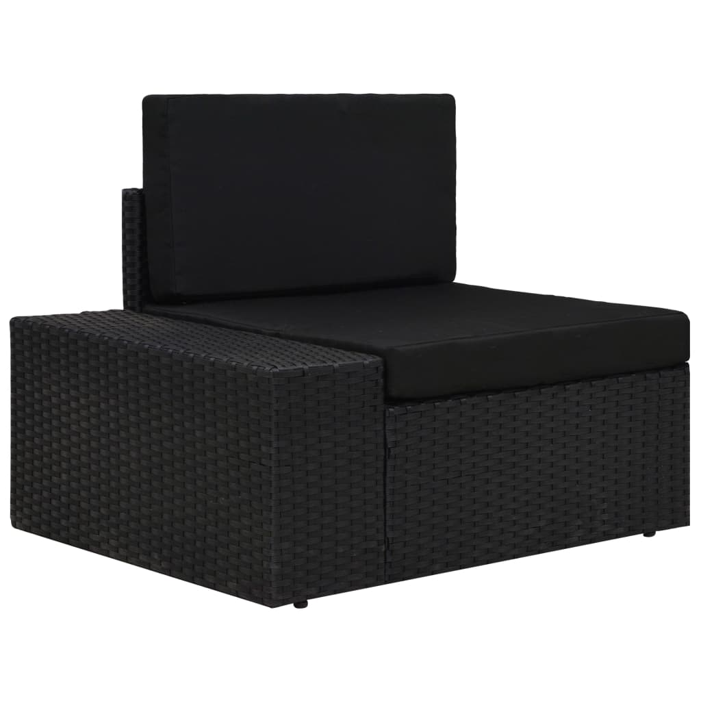 Tweezitsbank sectioneel poly rattan