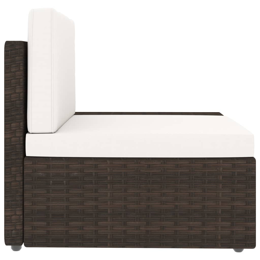 Tweezitsbank sectioneel poly rattan