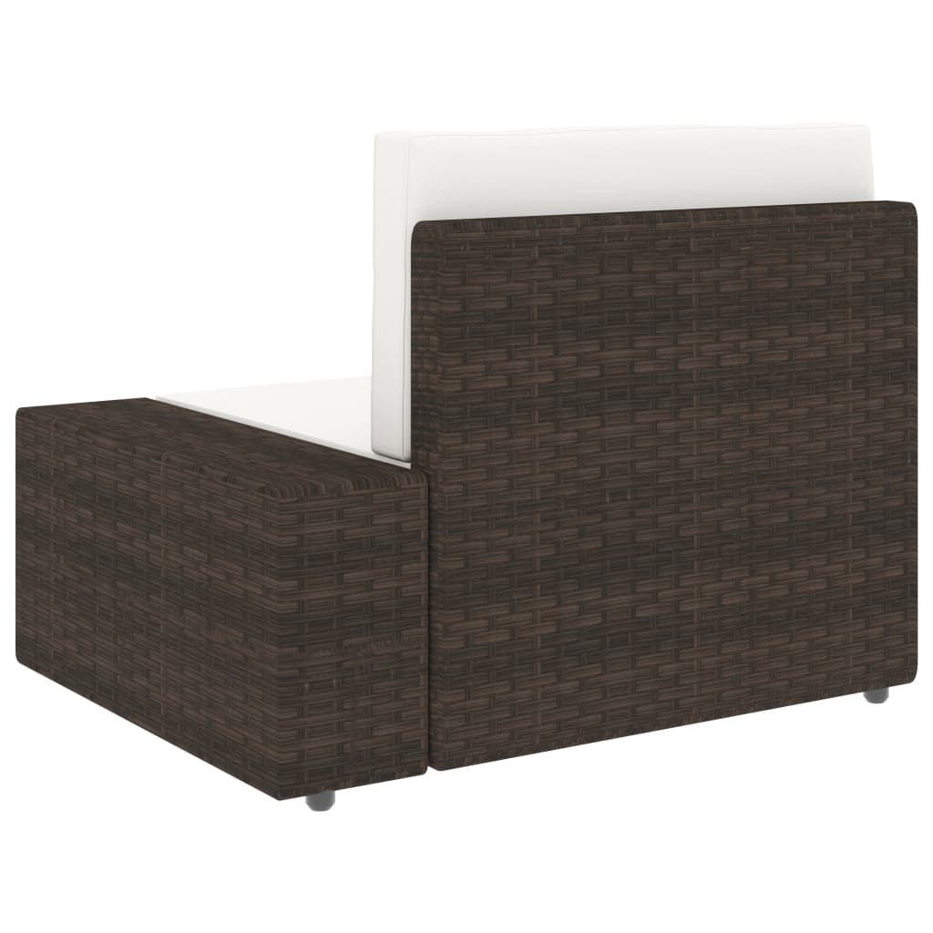 Tweezitsbank sectioneel poly rattan