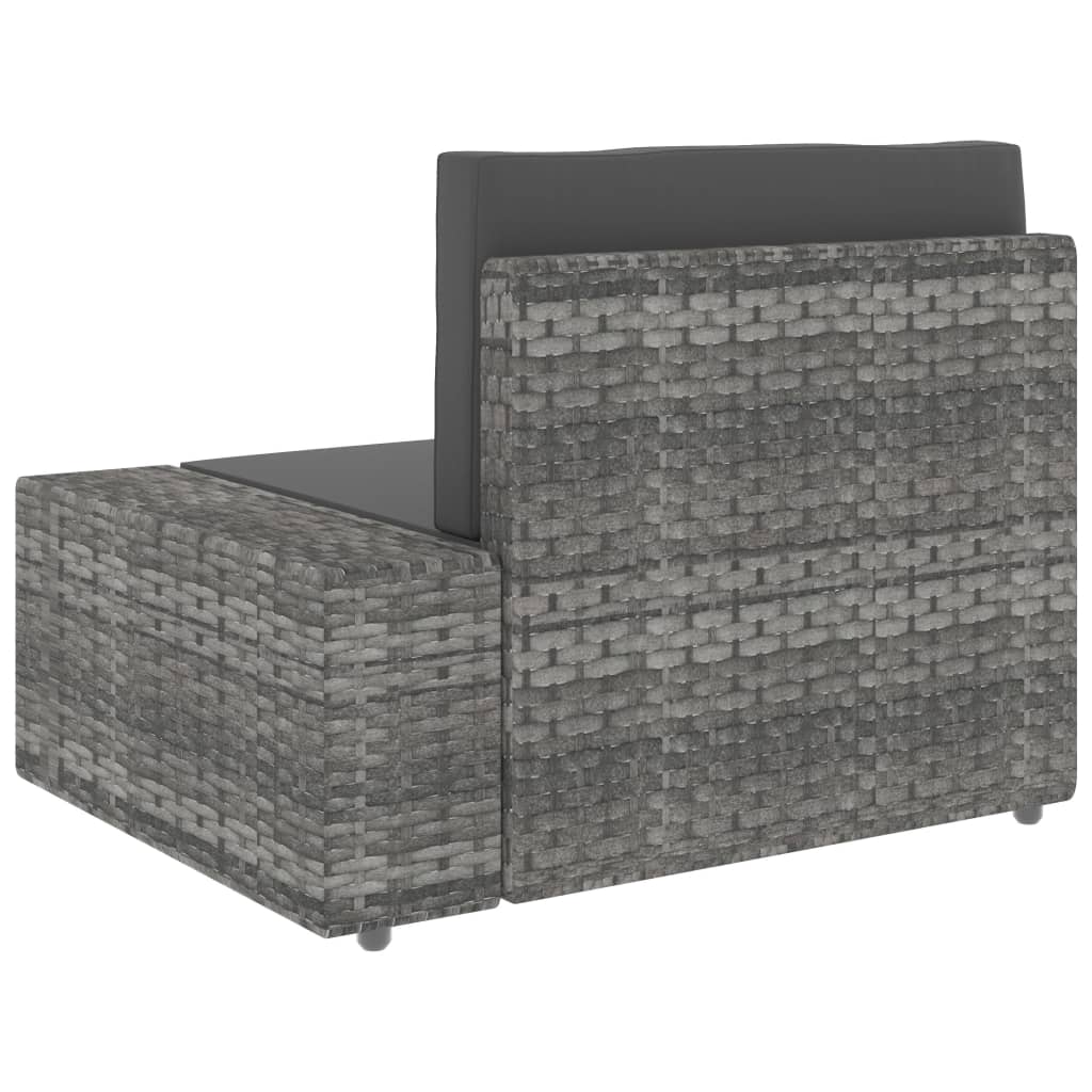 Tweezitsbank sectioneel poly rattan