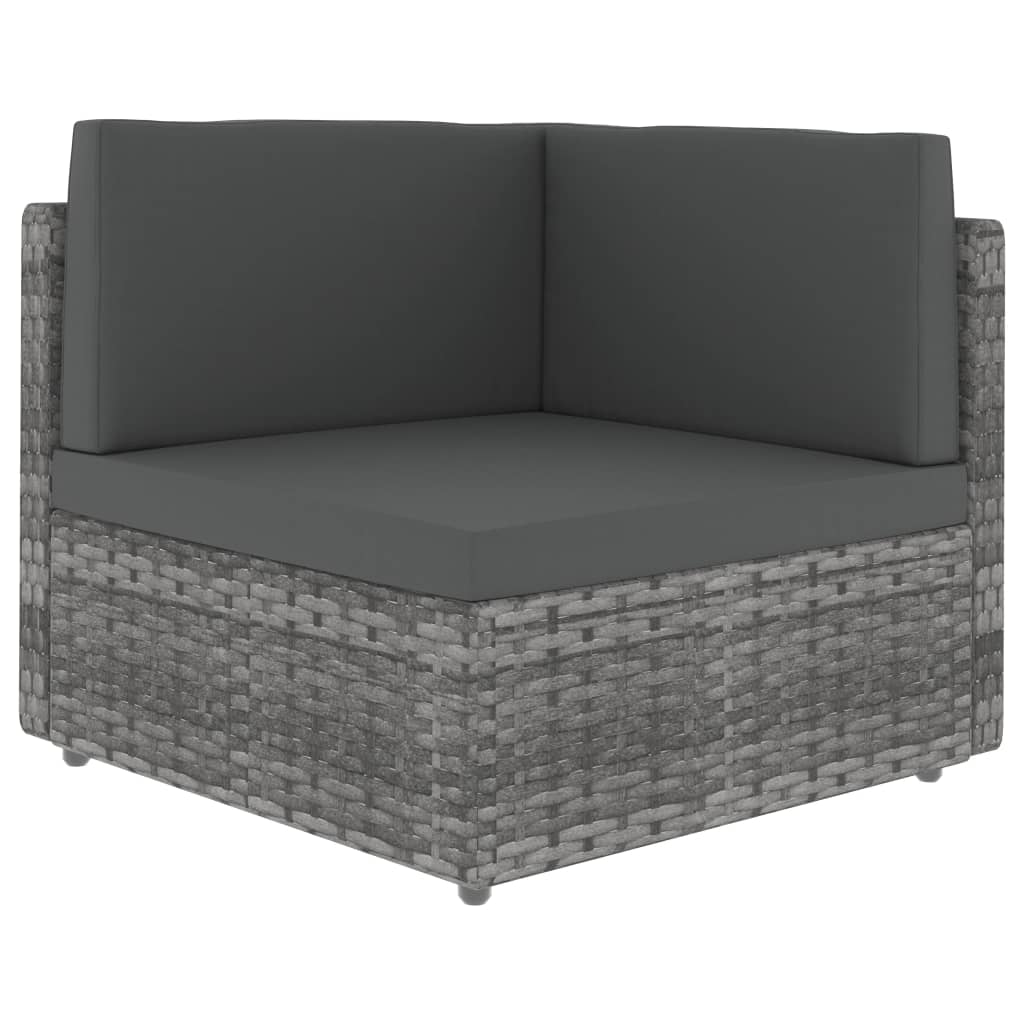 Tweezitsbank sectioneel poly rattan