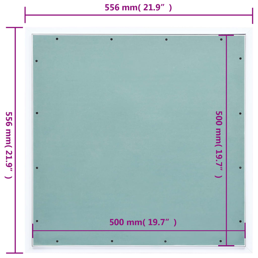 Toegangspaneel met aluminium frame en gipsplaat 400x600 mm