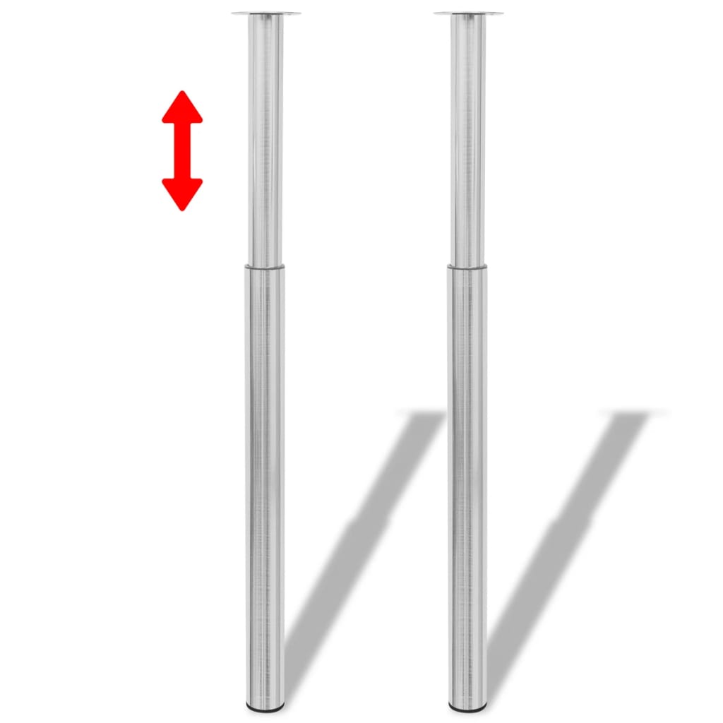 Pieds de table télescopiques 710-1100 mm 2 pcs