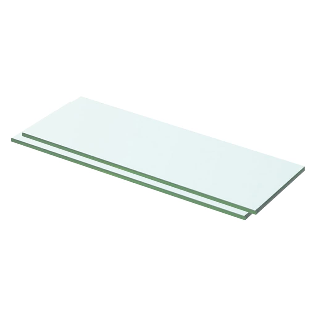 Wandschap transparant 90x12 cm glas