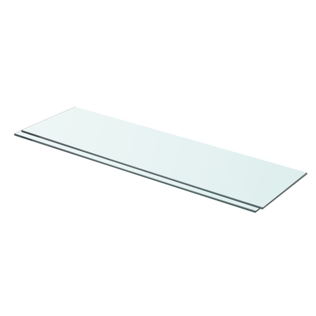 Wandschap transparant 90x12 cm glas