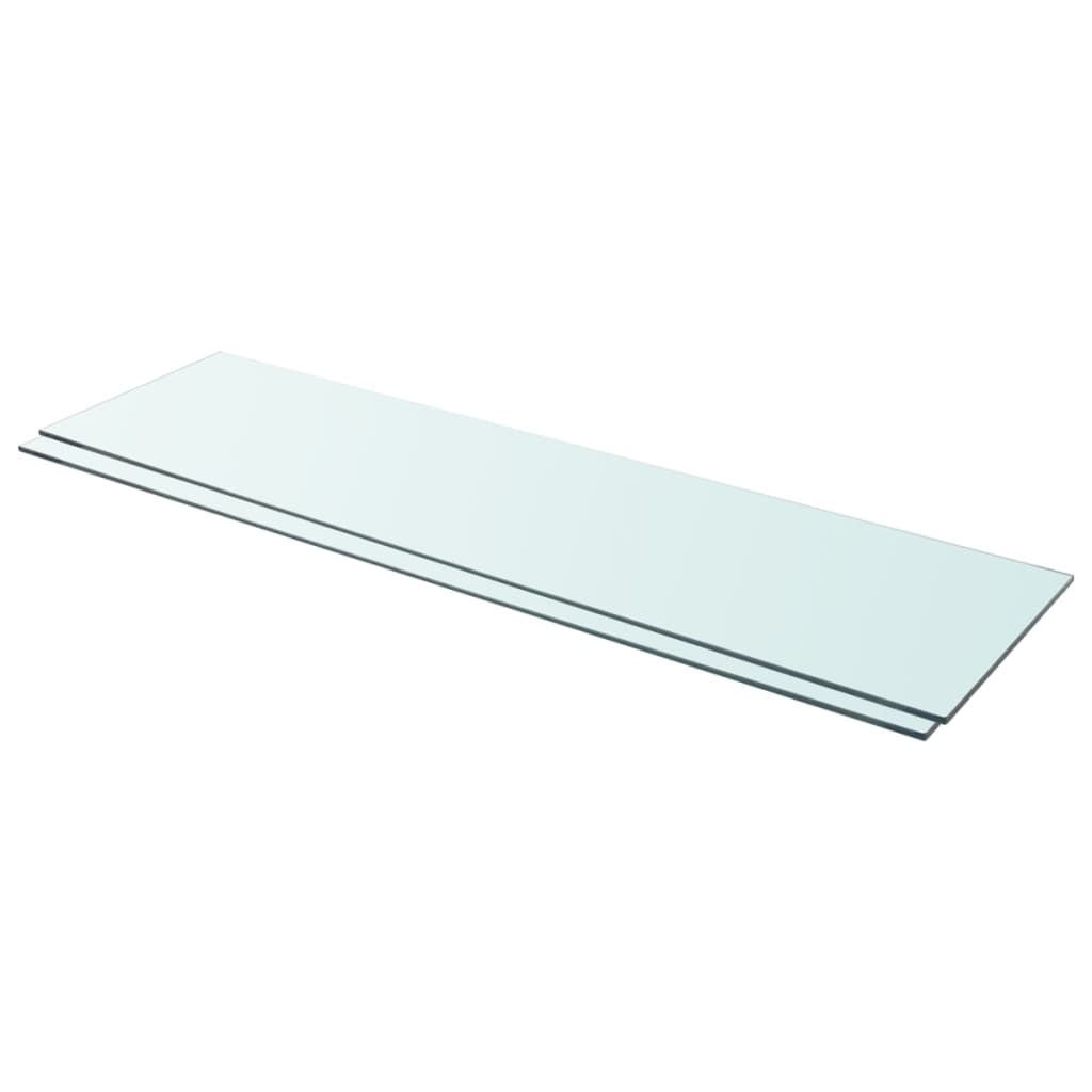 Wandschap transparant 90x12 cm glas