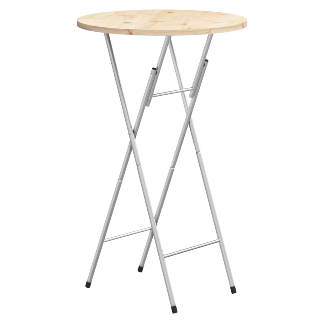 Pieds de table de bar pliante 45x53x108 cm en acier argenté