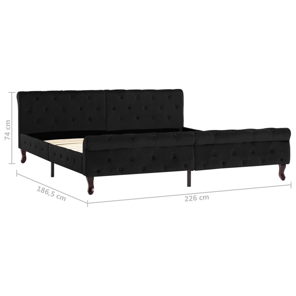 Bedframe fluweel 140x200 cm