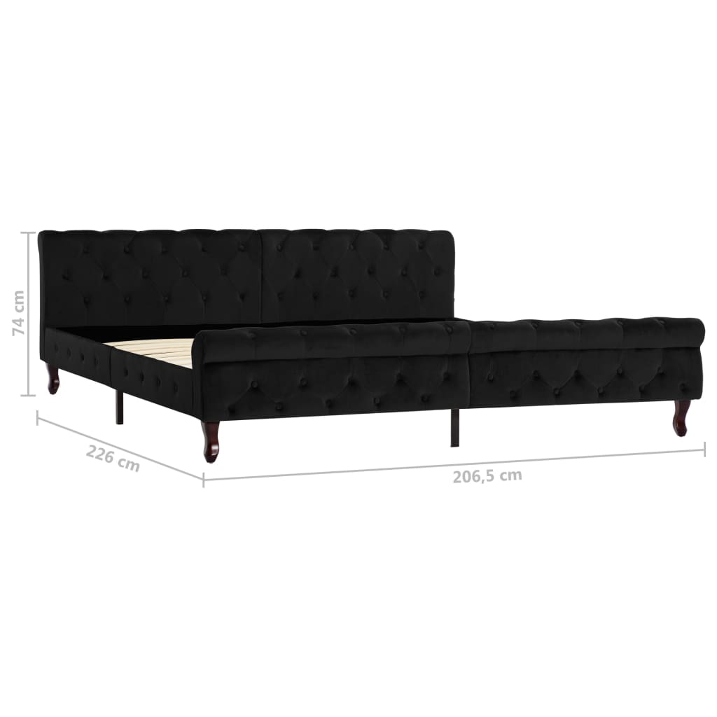 Bedframe fluweel 140x200 cm