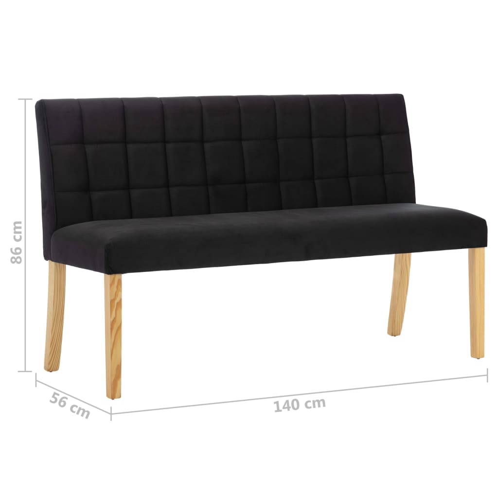 Banquette 140 cm velours couleur crème