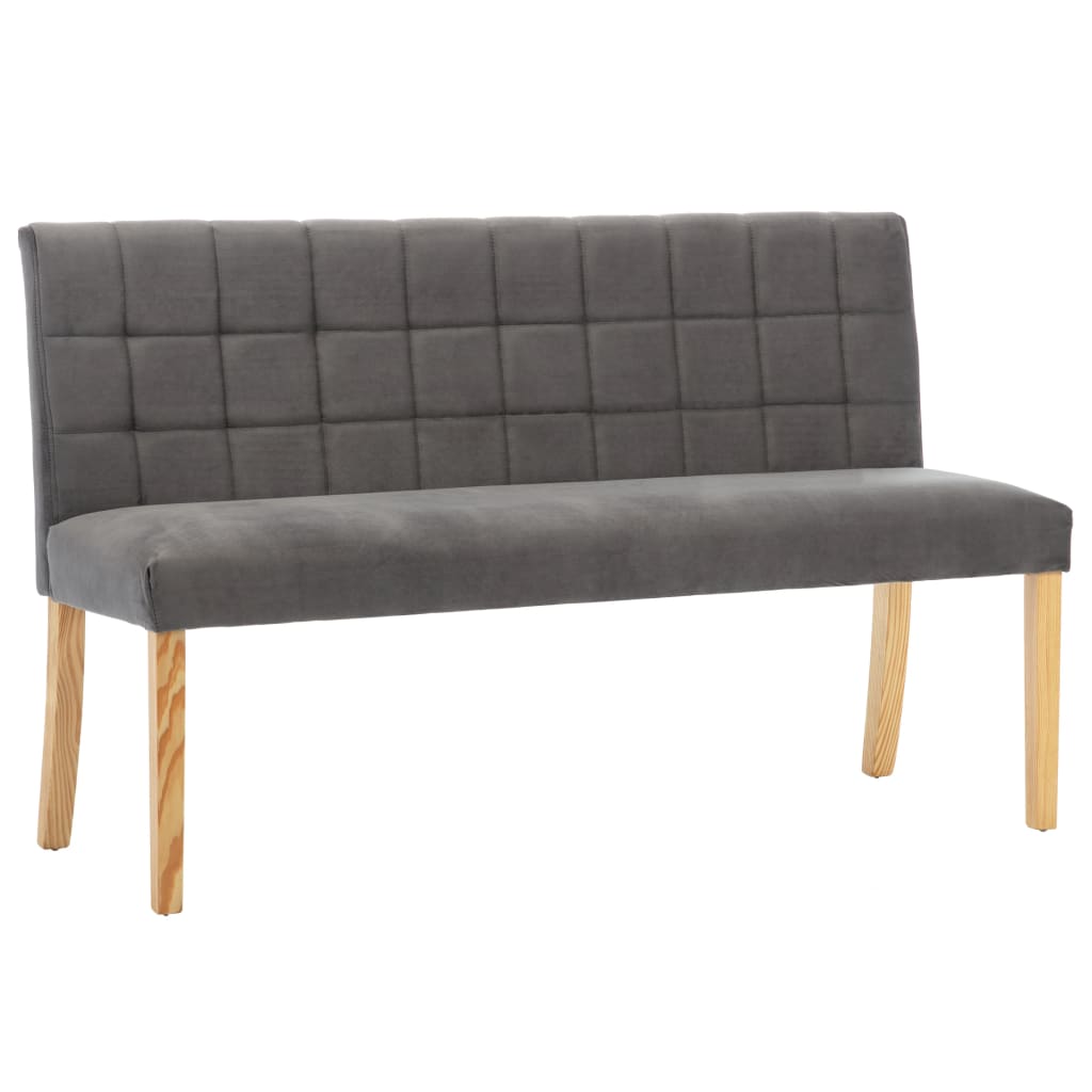 Banquette 140 cm velours couleur crème