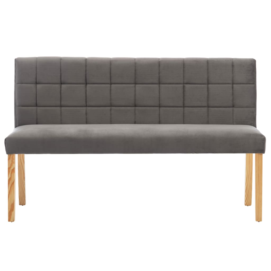 Banquette 140 cm velours couleur crème