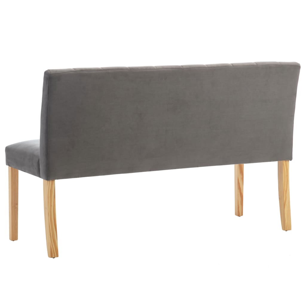 Banquette 140 cm velours couleur crème