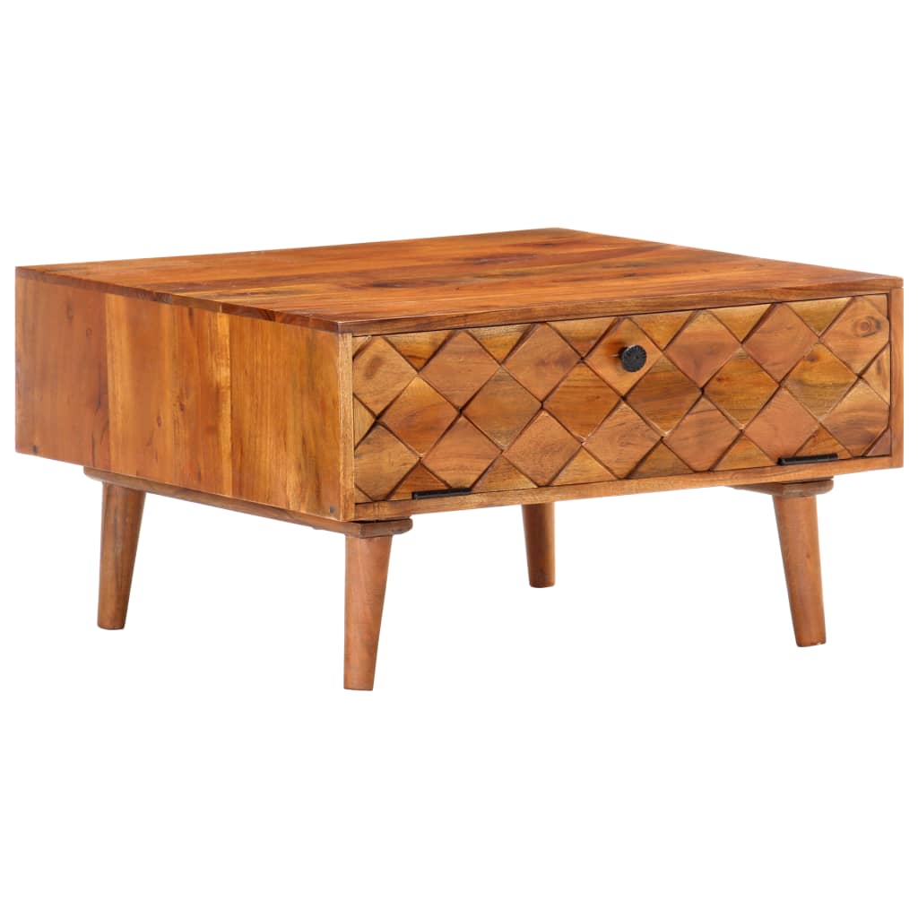 Table basse 68x68x38 cm en bois d'acacia massif