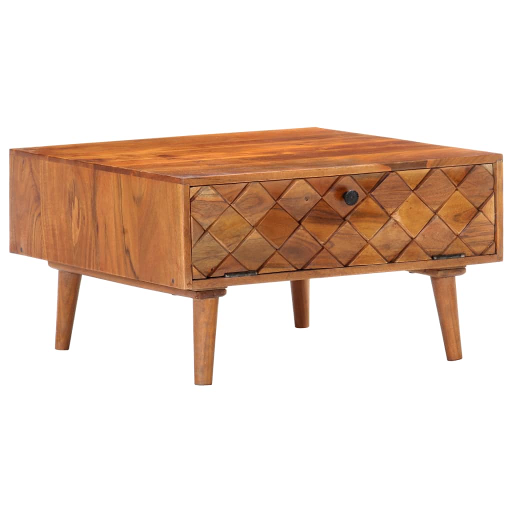 Table basse 68x68x38 cm en bois d'acacia massif