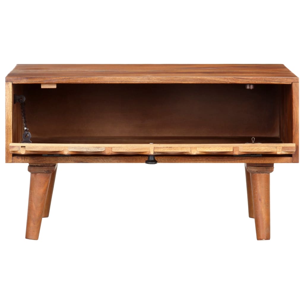 Table basse 68x68x38 cm en bois d'acacia massif