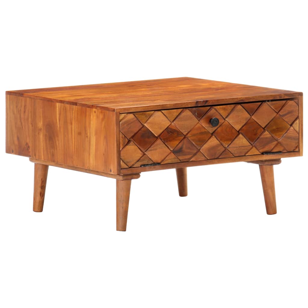 Table basse 68x68x38 cm en bois d'acacia massif