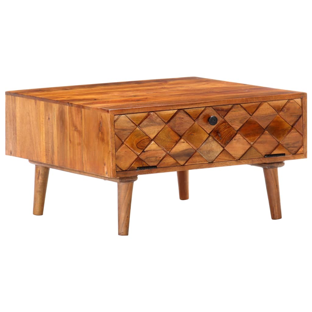 Table basse 68x68x38 cm en bois d'acacia massif