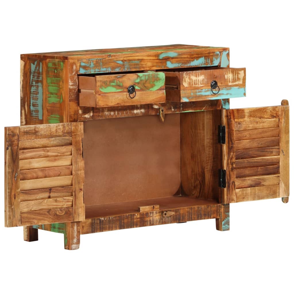 Buffet 70x30x68 cm en bois massif recyclé