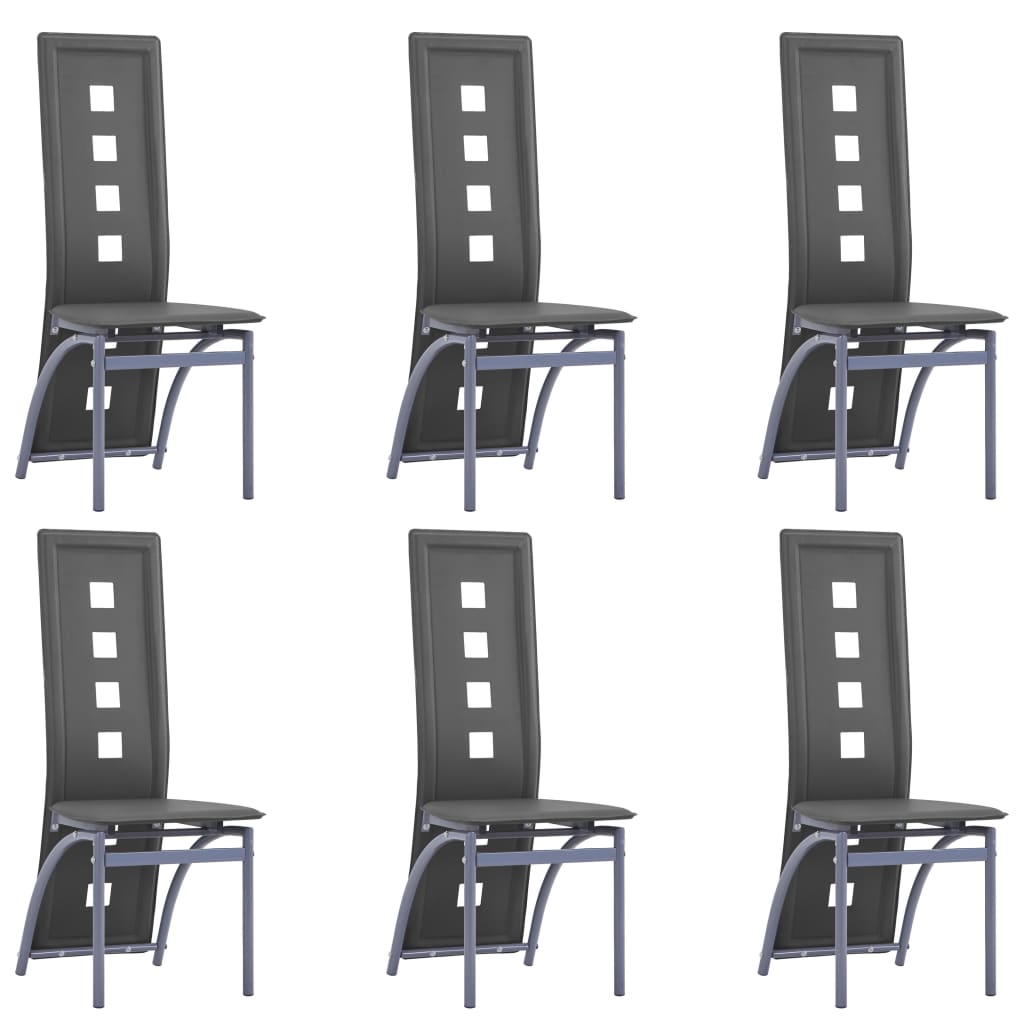 Chaises de salle à manger 6 pcs simili cuir