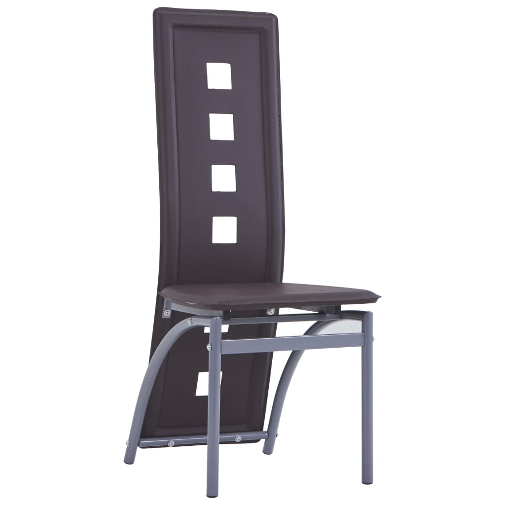 Chaises de salle à manger 6 pcs simili cuir