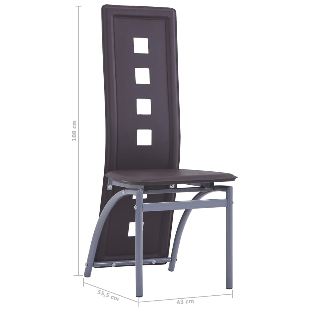 Chaises de salle à manger 6 pcs simili cuir