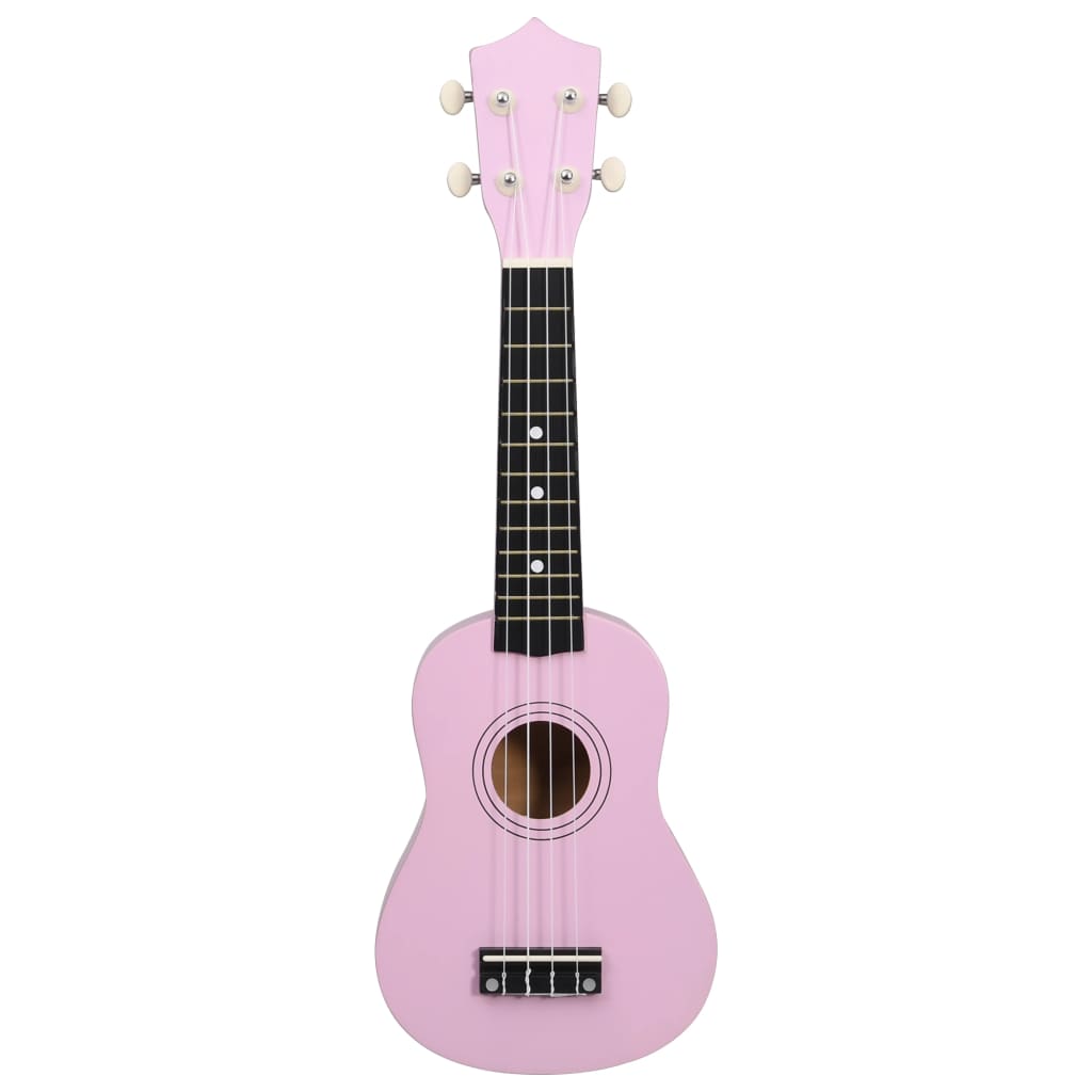 Ukuleleset met tas voor kinderen sopraan 23'' lichthoutkleurig