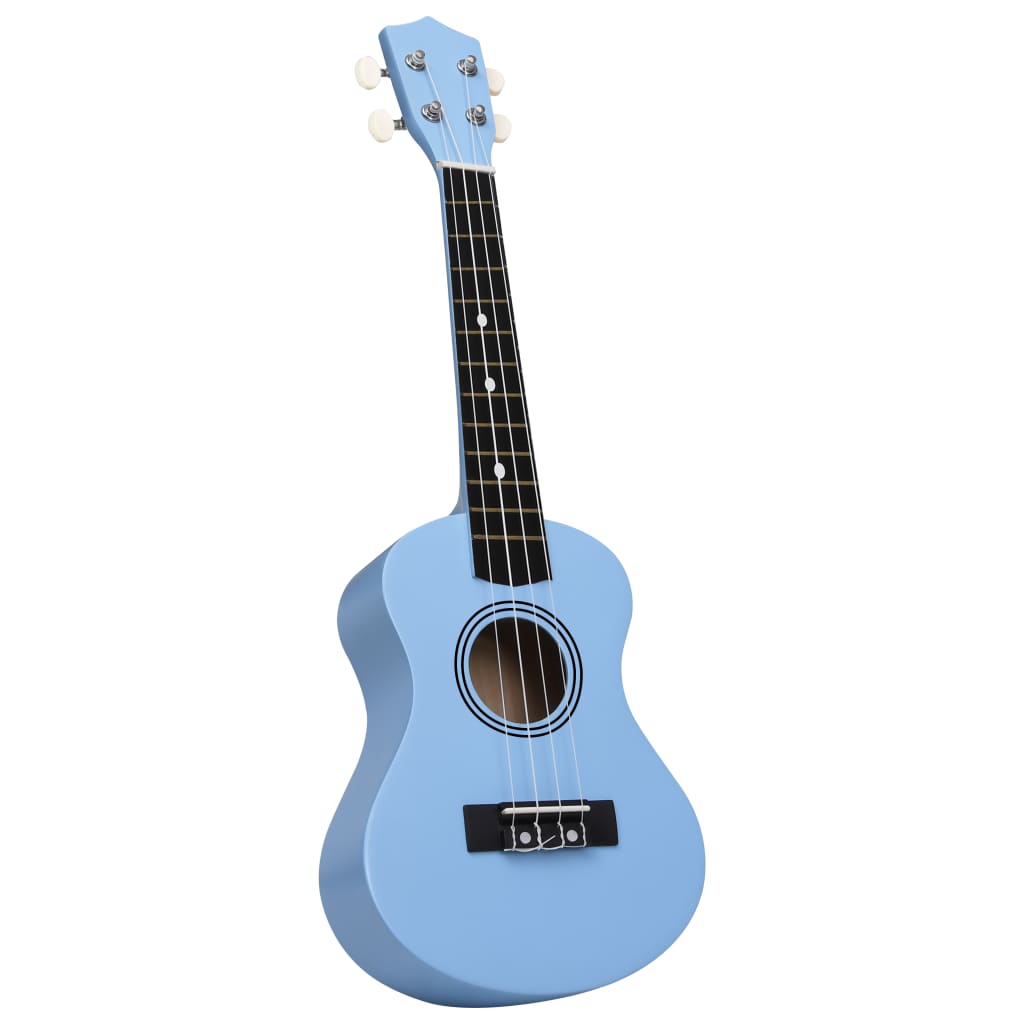 Ukuleleset met tas voor kinderen sopraan 23'' lichthoutkleurig