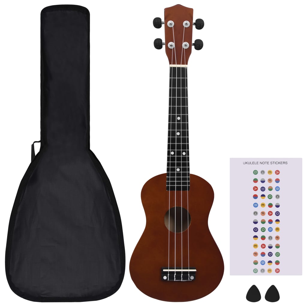 Ukuleleset met tas voor kinderen sopraan 21'' blauw