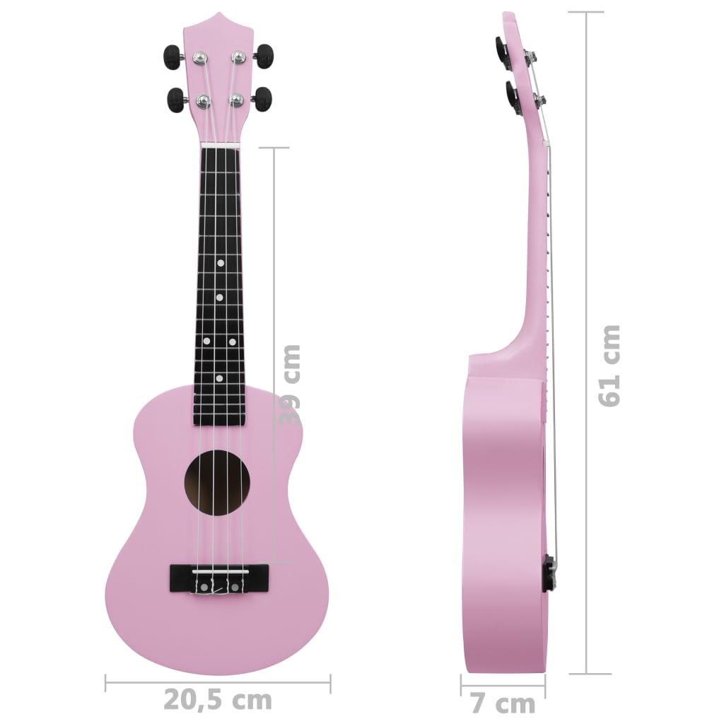 Ukuleleset met tas voor kinderen sopraan 21'' blauw