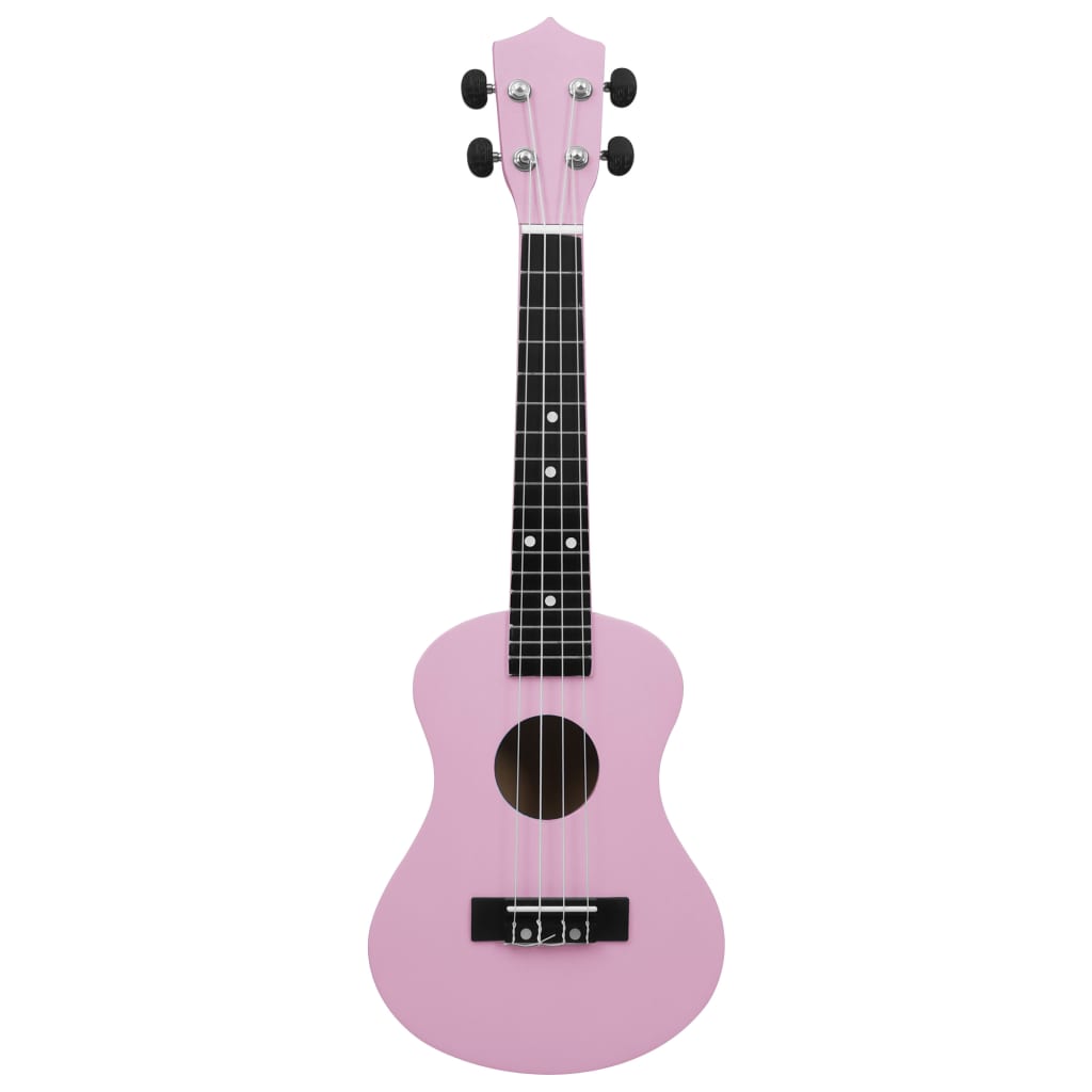 Ukuleleset met tas voor kinderen sopraan 23'' lichthoutkleurig